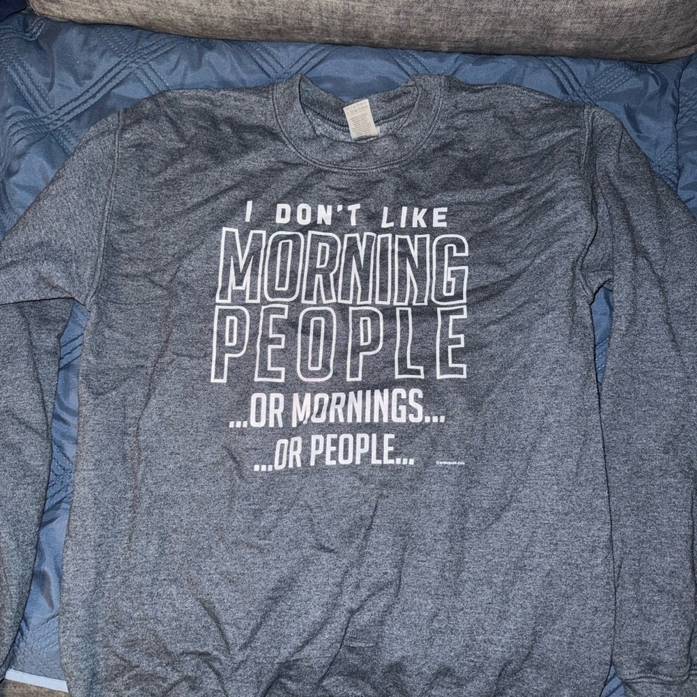 Gildan Gray Long Sleeve Tee with Graphic